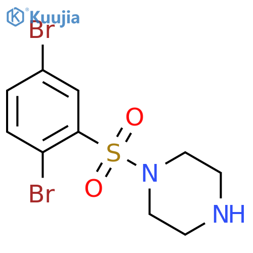 1-(2,5-Dibromo-benzenesulfonyl)-piperazine structure