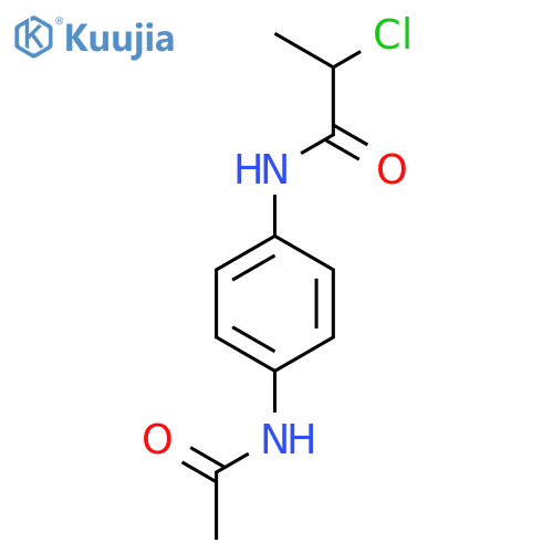 2-chloro-N-(4-acetamidophenyl)propanamide structure