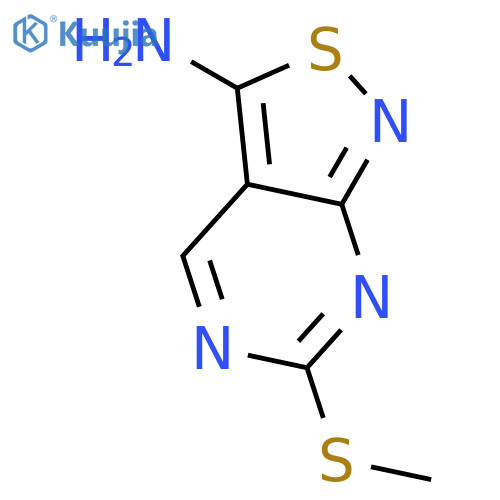 Isothiazolo[3,4-d]pyrimidin-3-amine, 6-(methylthio)- structure