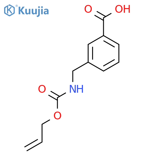 3-({(prop-2-en-1-yloxy)carbonylamino}methyl)benzoic acid structure