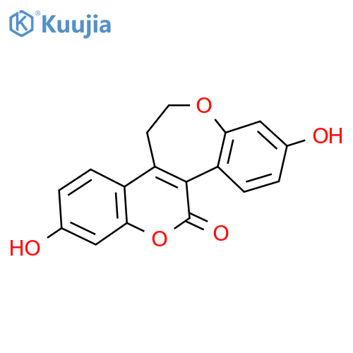 5,11-Dihydroxy-1H-benzo2,3oxepino-4,5-cchromen-8(2H)-one structure