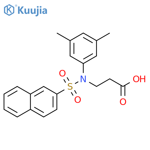 3-[N-(3,5-Dimethylphenyl)naphthalene-2-sulfonamido]propanoic acid structure