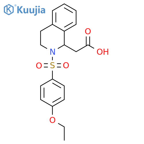 <br>[2-(4-Ethoxy-benzenesulfonyl)-1,2,3,4-tetrahydro-isoquinolin-1-yl]-acetic a cid structure