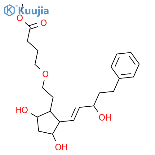 Butanoic acid,4-[2-[3,5-dihydroxy-2-(3-hydroxy-5-phenyl-1-pentenyl)cyclopentyl]ethoxy]-,methyl ester, [1R-[1a,2b(1E,3S*),3a,5a]]- (9CI) structure