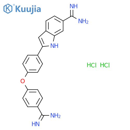p-\u200bAmidinophenyl p-\u200b(6-\u200bamidino-\u200b2-\u200bindolyl)\u200bphenyl Ether Dihydrochloride structure