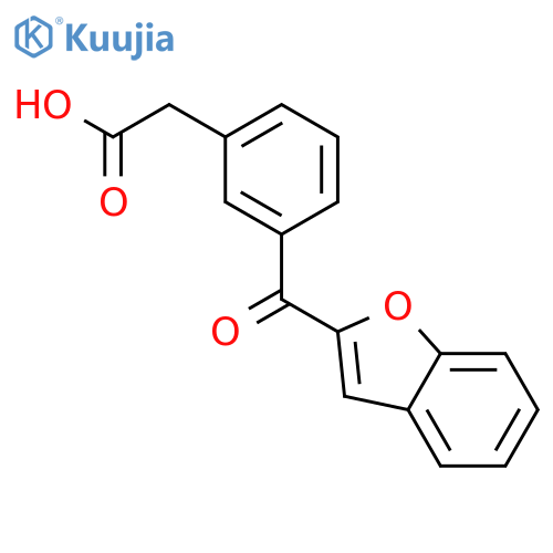 BENZENEACETIC ACID, 3-(2-BENZOFURANYLCARBONYL)- structure