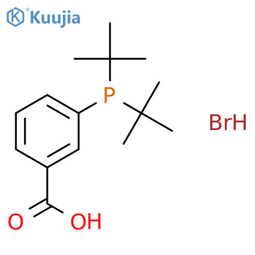 3-Ditert-butylphosphanylbenzoic acid;hydrobromide structure