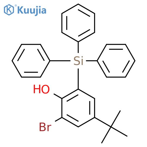 PHENOL, 2-BROMO-4-(1,1-DIMETHYLETHYL)-6-(TRIPHENYLSILYL)- structure