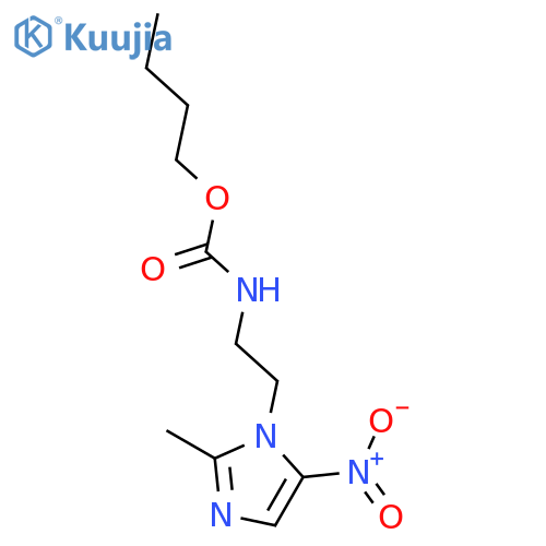 Carbamic acid, [2-(2-methyl-5-nitro-1H-imidazol-1-yl)ethyl]-, butyl ester structure