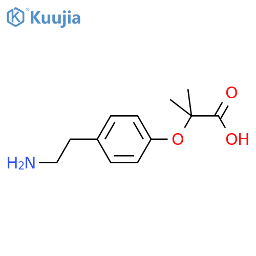 Propanoic acid, 2-[4-(2-aminoethyl)phenoxy]-2-methyl- structure