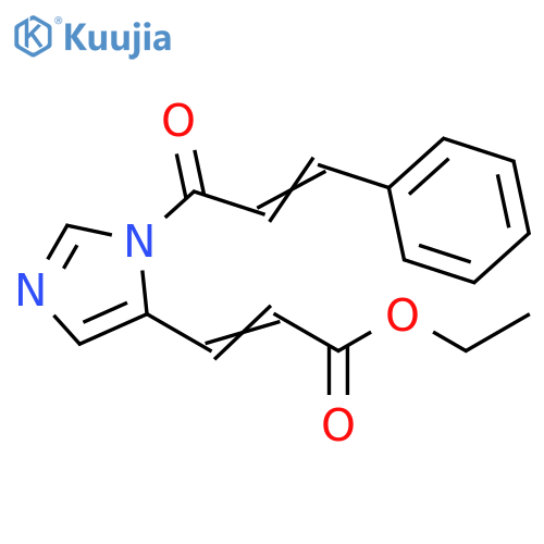 2-Propenoic acid, 3-[1-(1-oxo-3-phenyl-2-propenyl)-1H-imidazol-5-yl]-,ethyl ester structure