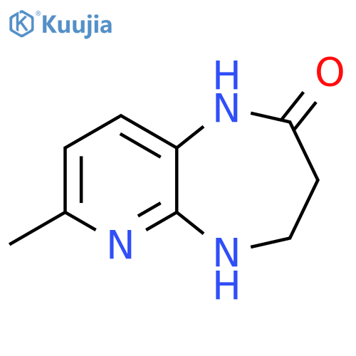 1,3,4,5-tetrahydro-7-methyl-2H-Pyrido[2,3-b][1,4]diazepin-2-one structure