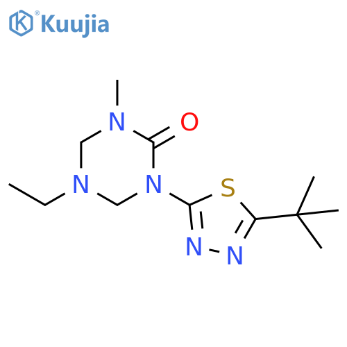 1,3,5-Triazin-2(1H)-one, 1-[5-(1,1-dimethylethyl)-1,3,4-thiadiazol-2-yl]-5-ethyltetrahydro-3-methyl- structure