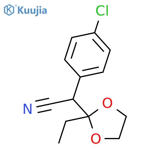 a-(4-Chlorophenyl)-2-ethyl-1,3-dioxolane-2-acetonitrile structure