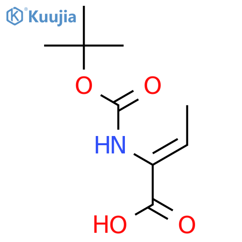 2-BUTENOIC ACID, 2-[[(1,1-DIMETHYLETHOXY)CARBONYL]AMINO]-, (Z)- structure