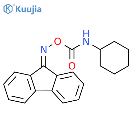 N-{[(9H-fluoren-9-ylideneamino)oxy]carbonyl}cyclohexanamine structure
