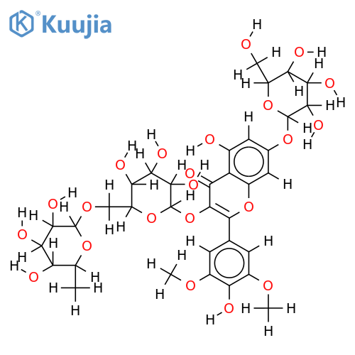 3-O-Rutinoside,7-O-beta-D-glucopyranoside-Syringetin structure