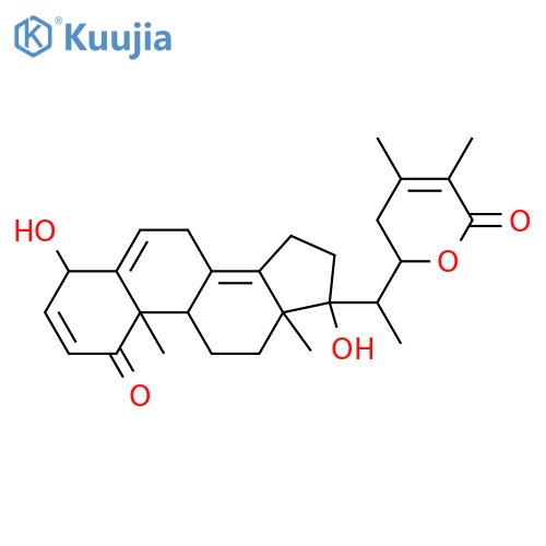 (4beta,22R)-4,17-dihydroxy-22,26-epoxyergosta-2,5,8(14),24-tetraene-1,26-dione structure