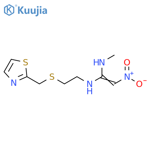 1,1-Ethenediamine,N-methyl-2-nitro-N'-[2-[(2-thiazolylmethyl)thio]ethyl]- structure