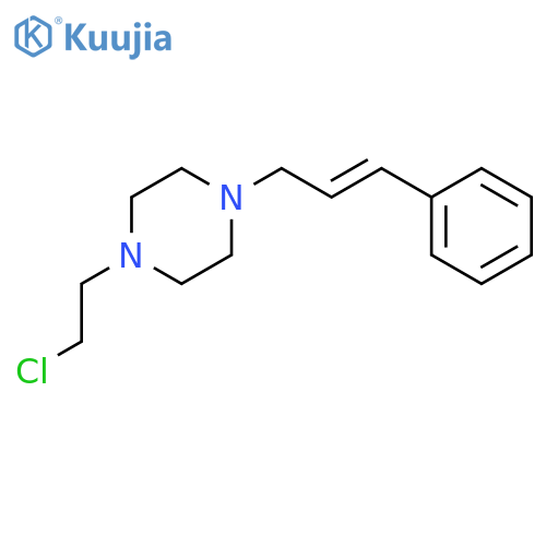 PIPERAZINE, 1-(2-CHLOROETHYL)-4-(3-PHENYL-2-PROPENYL)- structure