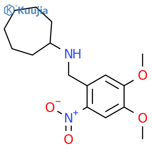 N-(4,5-dimethoxy-2-nitrobenzyl)cycloheptanamine structure