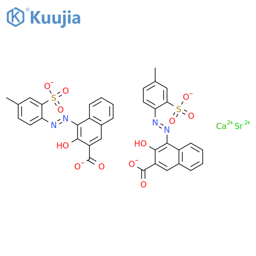 2-Naphthalenecarboxylicacid, 3-hydroxy-4-[2-(4-methyl-2-sulfophenyl)diazenyl]-, calcium strontium salt(2:1:1) structure