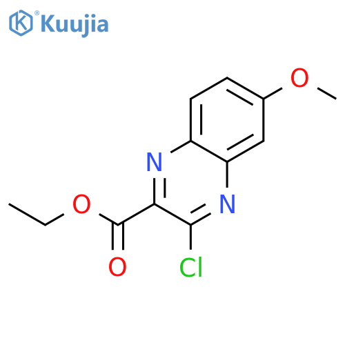2-Quinoxalinecarboxylic acid, 3-chloro-6-methoxy-, ethyl ester structure