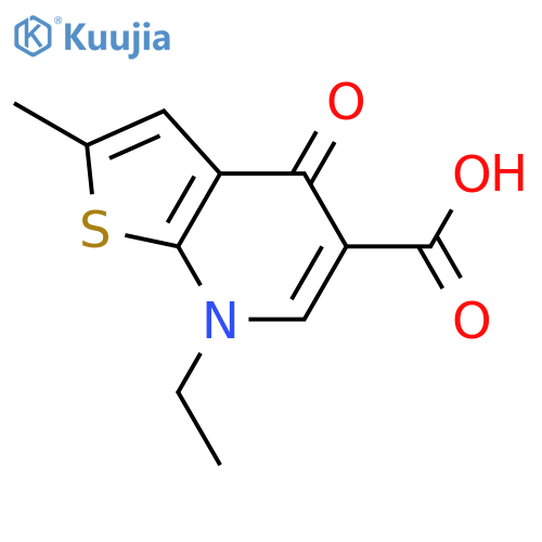 Thieno[2,3-b]pyridine-5-carboxylicacid, 7-ethyl-4,7-dihydro-2-methyl-4-oxo- structure