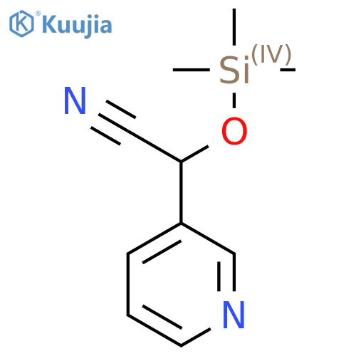 3-Pyridineacetonitrile, alpha-[(trimethylsilyl)oxy]- structure