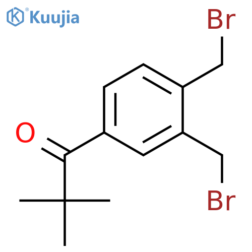 1-Propanone, 1-[3,4-bis(bromomethyl)phenyl]-2,2-dimethyl- structure