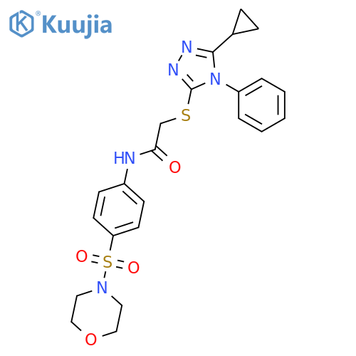 2-[(5-cyclopropyl-4-phenyl-4H-1,2,4-triazol-3-yl)sulfanyl]-N-[4-(morpholin-4-ylsulfonyl)phenyl]acetamide structure
