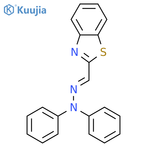 2-Benzothiazolecarboxaldehyde, diphenylhydrazone structure
