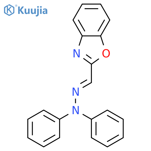 2-BENZOXAZOLECARBOXALDEHYDE, DIPHENYLHYDRAZONE structure