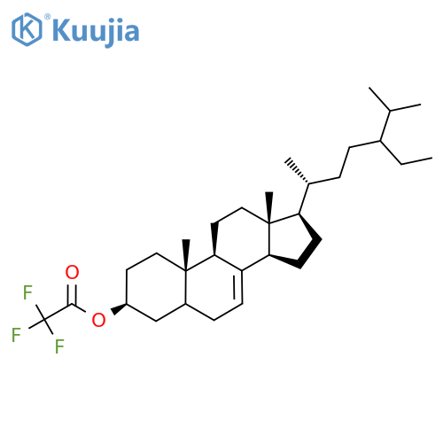 [(3S,9R,10S,13R,14R,17R)-17-[(2R)-5-Ethyl-6-methylheptan-2-yl]-10,13-dimethyl-2,3,4,5,6,9,11,12,14,15,16,17-dodecahydro-1H-cyclopenta[a]phenanthren-3-yl] 2,2,2-trifluoroacetate structure