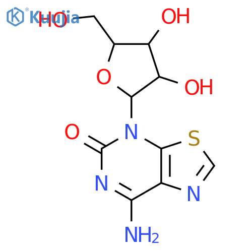 7-amino-4-[3,4-dihydroxy-5-(hydroxymethyl)oxolan-2-yl]-[1,3]thiazolo[5,4-d]pyrimidin-5-one structure