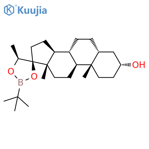 (3R,5R,5'S,8R,9S,10S,13S,14S,17S)-2'-Tert-butyl-5',10,13-trimethylspiro[1,2,3,4,5,6,7,8,9,11,12,14,15,16-tetradecahydrocyclopenta[a]phenanthrene-17,4'-1,3,2-dioxaborolane]-3-ol structure