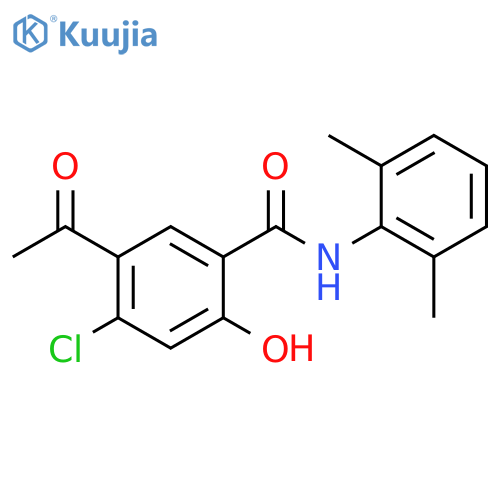 Benzamide, 5-acetyl-4-chloro-N-(2,6-dimethylphenyl)-2-hydroxy- structure