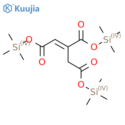 1-Propene-1,2,3-tricarboxylic acid, tris(trimethylsilyl) ester, (E)- structure