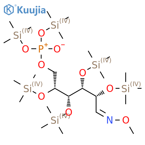 (Z,2R,3R,4R,5R)-N-Methoxy-6-[oxido-bis(trimethylsilyloxy)phosphaniumyl]oxy-2,3,4,5-tetrakis(trimethylsilyloxy)hexan-1-imine structure