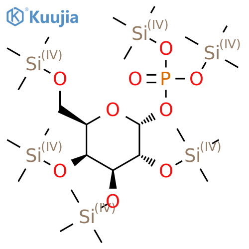 Bis(trimethylsilyl) [(2R,3R,4S,5S,6R)-3,4,5-tris(trimethylsilyloxy)-6-(trimethylsilyloxymethyl)oxan-2-yl] phosphate structure