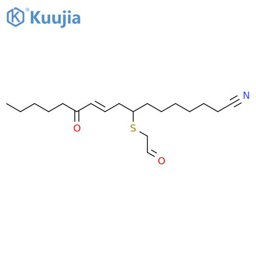 10-Heptadecenenitrile, 12-oxo-8-[(2-oxoethyl)thio]- structure