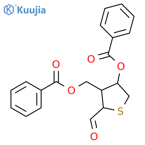 2-Thiophenecarboxaldehyde,4-(benzoyloxy)-3-[(benzoyloxy)methyl]tetrahydro- structure