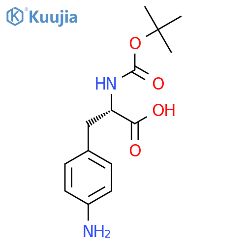 (S)-3-(4-Aminophenyl)-2-((tert-butoxycarbonyl)amino)propanoic acid structure