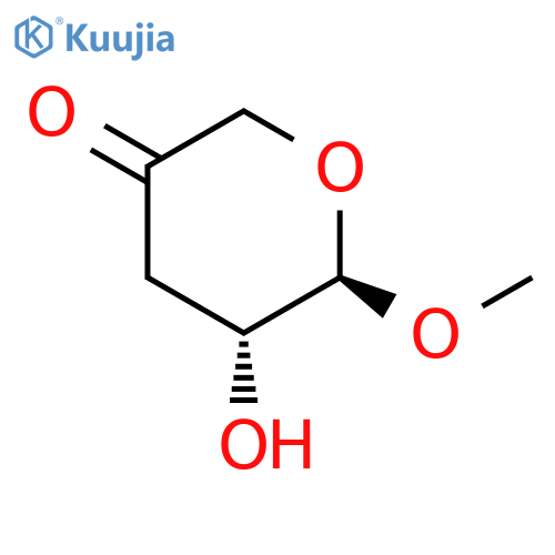 2H-Pyran-3(4H)-one, dihydro-5-hydroxy-6-methoxy-, (5R-trans)- structure