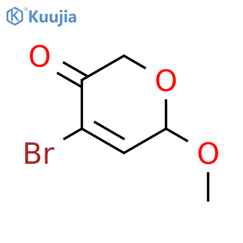 2H-Pyran-3(6H)-one, 4-bromo-6-methoxy-, (R)- structure