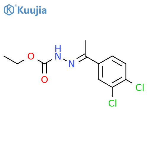 ethyl (2Z)-2-[1-(3,4-dichlorophenyl)ethylidene]hydrazinecarboxylate structure