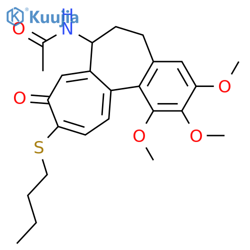 N-(10-butylsulfanyl-1,2,3-trimethoxy-9-oxo-6,7-dihydro-5h-benzo[a]heptalen-7-yl)acetamide structure