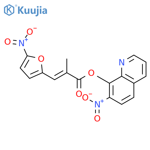 2-Propenoic acid,2-methyl-3-(5-nitro-2-furanyl)-, 7-nitro-8-quinolinyl ester structure