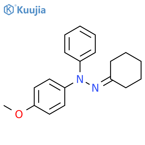 Cyclohexanone, (4-methoxyphenyl)phenylhydrazone structure