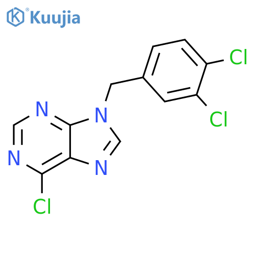 9H-Purine, 6-chloro-9-[(3,4-dichlorophenyl)methyl]- structure